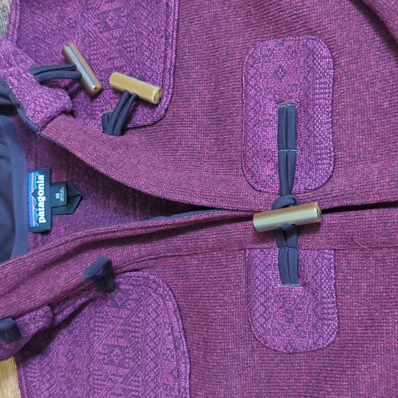 Patagonia Better Sweater Icelandic Coat Size XS Hooded Long Line in Oxblood Red - Picture 6 of 14